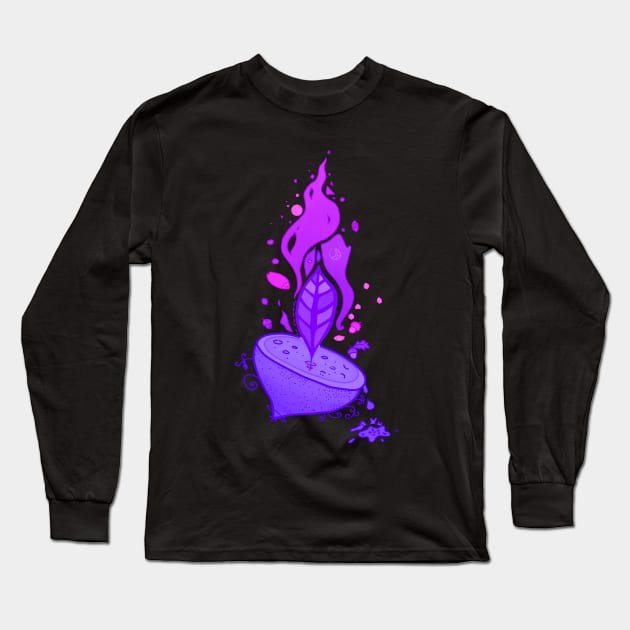 Purple doodle Long Sleeve T-Shirt by moonlitdoodl